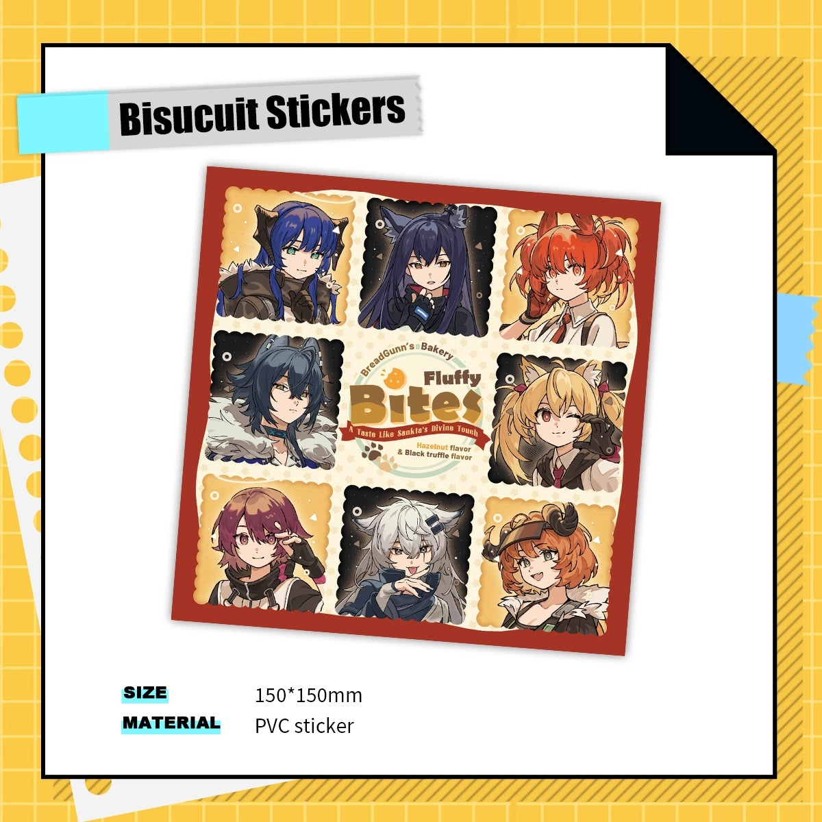 Arknights「Grab! Clean the Cafeteria!」Biscuit Stickers | Art by BreadGunn