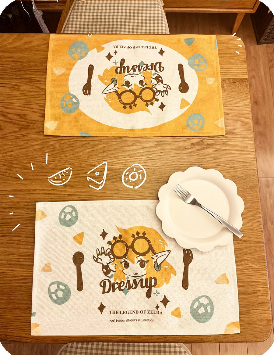 The Legend of Zelda: Tears of the Kingdom Doujin Link Placemat | Art by Leopardtiger