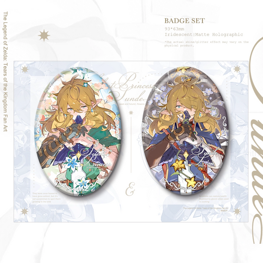 The Legend of Zelda: Tears of the Kingdom Doujin Link Badge Set | Art by Leopardtiger