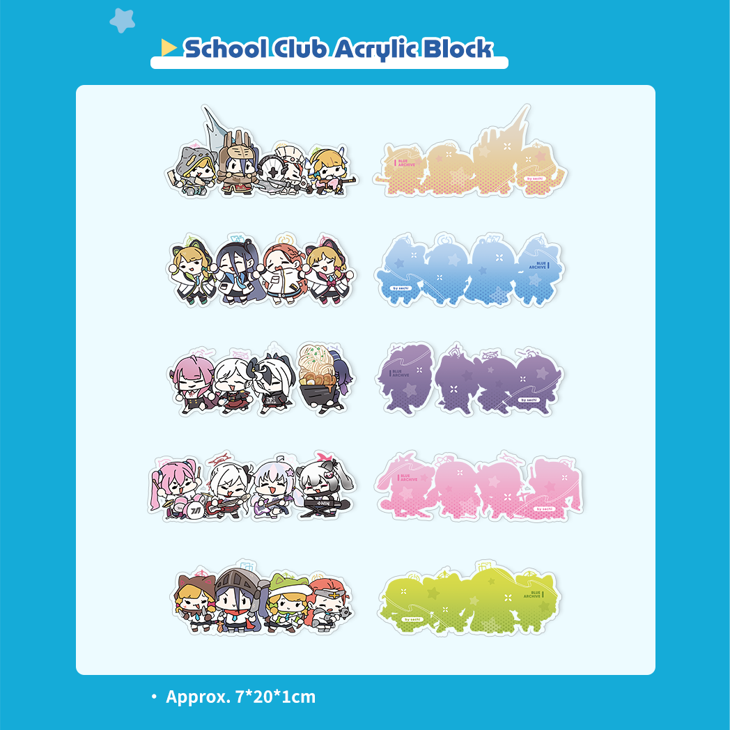 Blue Archive School Club Acrylic Standee | Art by Sechi