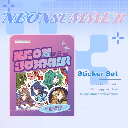 Arknights Summer Event 2025 Themed Doujin Sticker Set | Art by BreadGunn