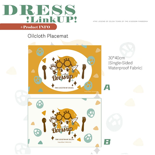 The Legend of Zelda: Tears of the Kingdom Doujin Link Placemat | Art by Leopardtiger