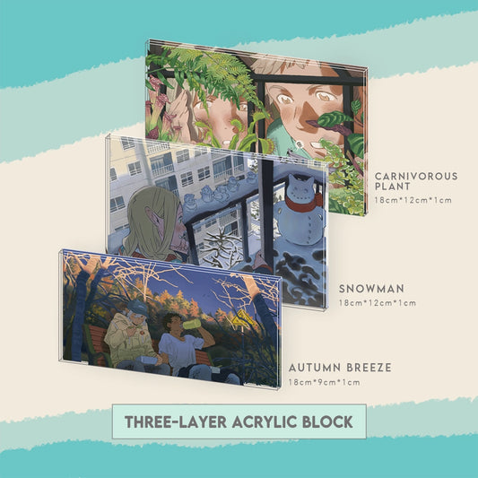 【Pre-order, ship from 5.30】Delicious in Dungeon Three-layer Acrylic Block | Art by fyuu