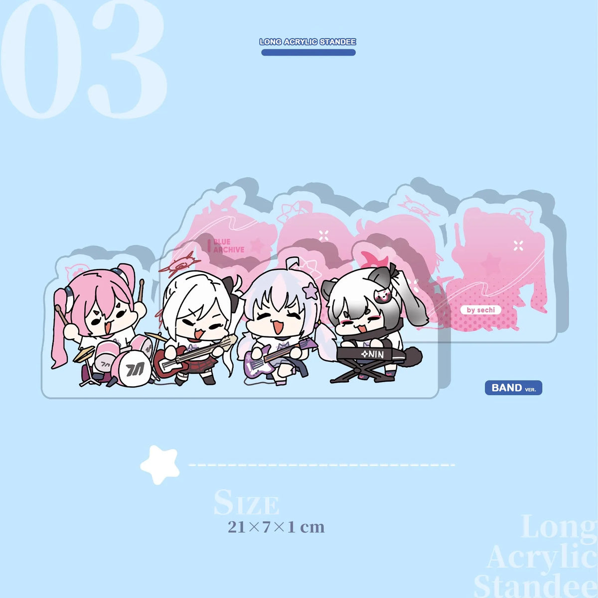 Blue Archive School Club Acrylic Standee | Art by Sechi