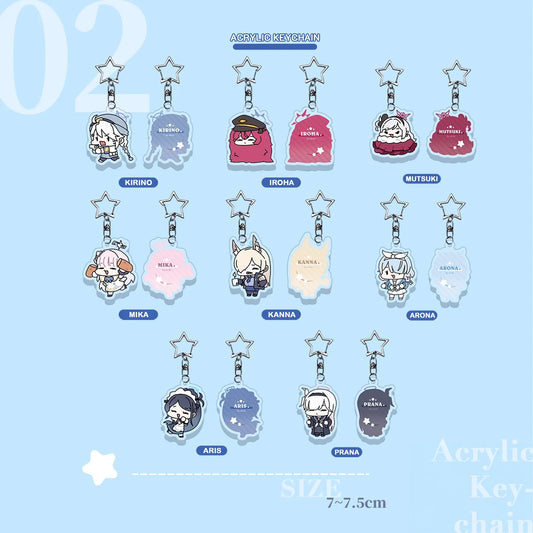 Blue Archive Doujin Acrylic Keychain Blind Bag | Art by Sechi